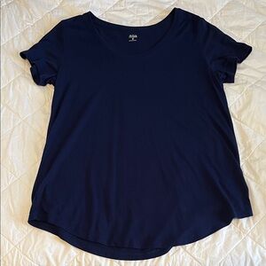 A.n.a Navy Blue Scoop Neck Tee